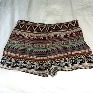 ✨SALE✨Tribal Print High Waisted Knit Shorts. Medium. From Thailand